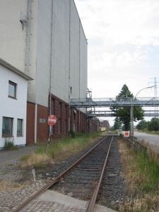 enge Gleistrasse im Hafen