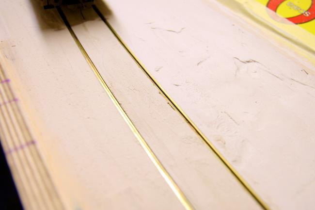 Rillengleis eingegipst